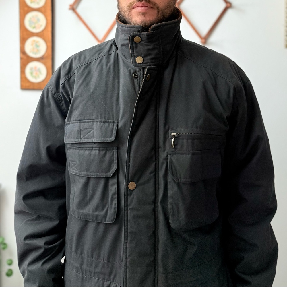 Vintage 90s Corduroy Collar Field Coat - Picture 4 of 16